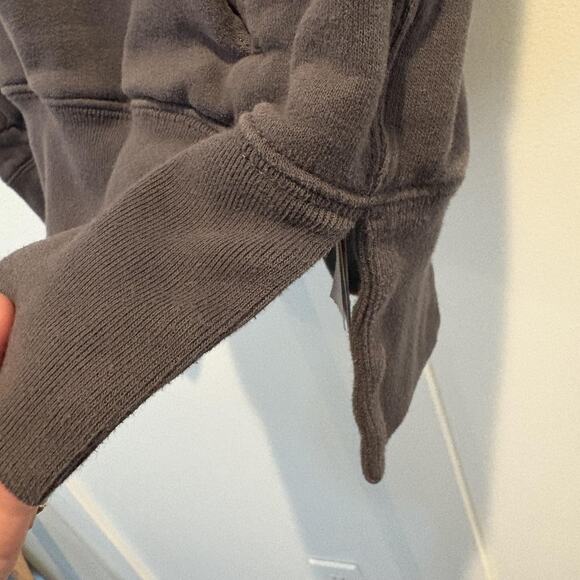 Abercrombie & Fitch Sweatshirt Womens XL Gray Quarter Zip Sleeveless Soft A&F - Picture 5 of 12